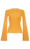 Gabriela Hearst Soraya Knit Sweater In Yellow Merino Wool In Yellow