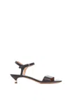 Gabriela Hearst Soraya Low Heel Sandal In Black Leather In Black