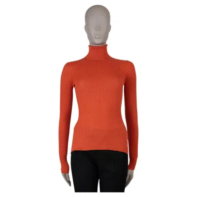 Pre-owned Gabriela Hearst Spice Orang Cashmere & Silk 2022 Peppe Sweater Xs In Red