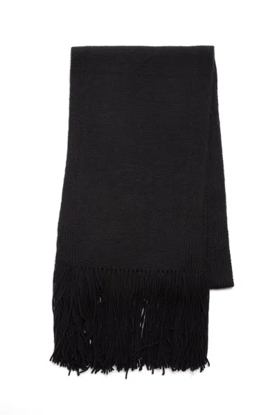 Gabriela Hearst Staffordshire Knit Scarf In Black Cashmere