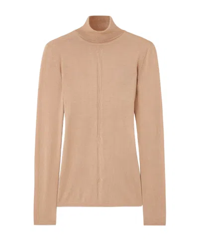 Gabriela Hearst Steinem Cashmere And Silk-blend Turtleneck Sweater In Brown