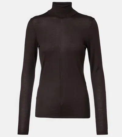 Gabriela Hearst Steinem Cashmere-blend Turtleneck Sweater In Black
