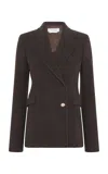 Gabriela Hearst Stephanie Blazer In Chocolate Fine Cashmere Corduroy In Brown