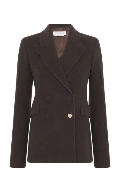 Gabriela Hearst Stephanie Blazer In Chocolate Fine Cashmere Corduroy In Brown