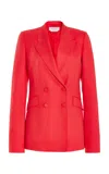 Gabriela Hearst Stephanie Blazer In Red Topaz Superfine Wool In Red Topaz