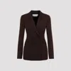 Gabriela Hearst Stephanie Blazier Silk Jacket In Cho Chocolate