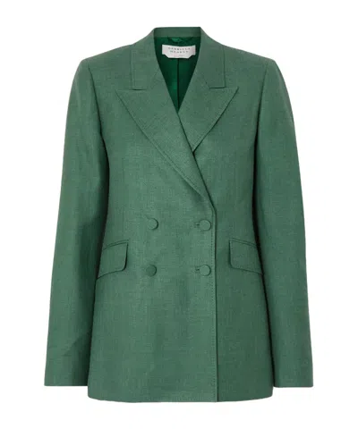 Gabriela Hearst Stephanie Double-breasted Blazer In Green