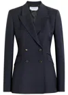 Gabriela Hearst Stephanie Double-breasted Wool Blazer In Navy