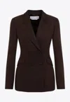 Gabriela Hearst Stephanie Blazier Silk Jacket In Brown