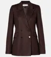 Gabriela Hearst Womens Chocolate Stephanie Brushed Silk Blazer In Brown