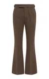 Gabriela Hearst Stevie Pant In Chocolate Multi Virgin Wool Cashmere Herringbone In Chocolate Multi