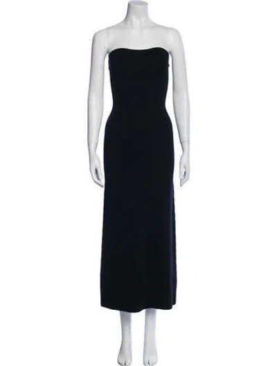 Pre-owned Gabriela Hearst Strapless Long Dress In Blue