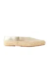 Gabriela Hearst Strength Metallic Leather And Raffia Flats In Black