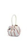 Gabriela Hearst Striped Demi Bag In Ivory Wool In Ivory
