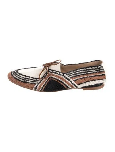 Pre-owned Gabriela Hearst Striped Loafers In Neutrals