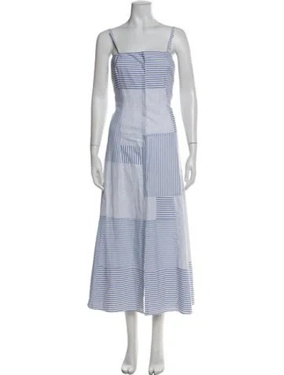 Pre-owned Gabriela Hearst Striped Midi Length Dress In Multi