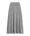 Gabriela Hearst Striped Midi Skirt In Black