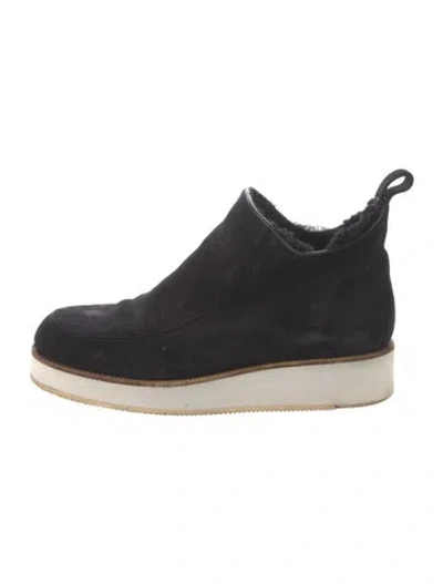Pre-owned Gabriela Hearst Suede Chelsea Boots In Black