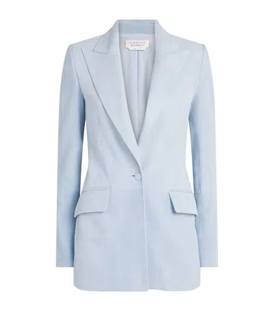 Gabriela Hearst Suede Leiva Blazer In Blue