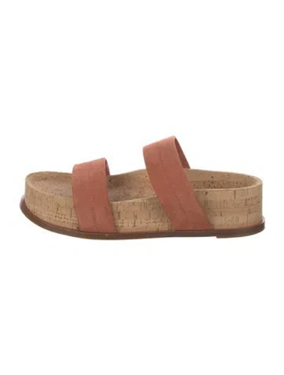 Pre-owned Gabriela Hearst Suede Slides In Neutral
