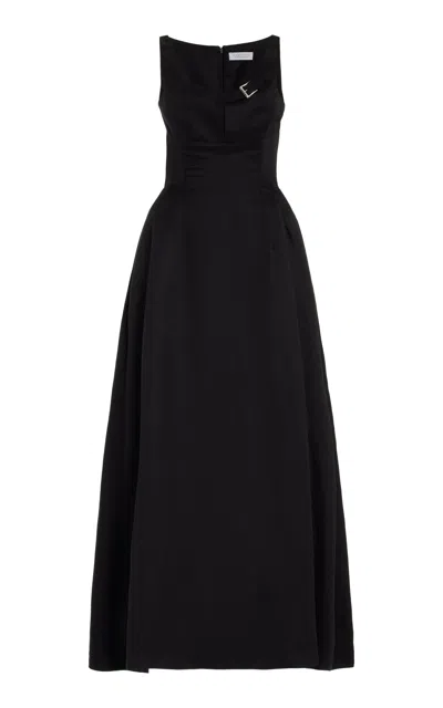 Gabriela Hearst Sven Dress In Black Silk Linen