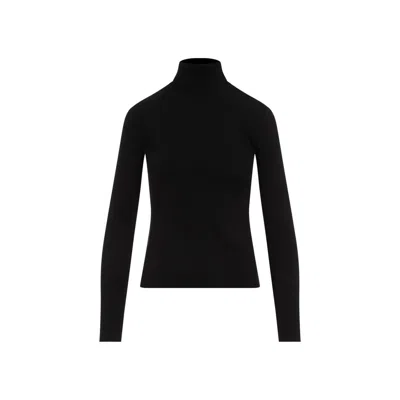 Gabriela Hearst May Wool, Cashmere And Silk Turtleneck Sweater In Black