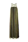 Gabriela Hearst Tacia Fringe Maxi Dress In Black Multi Silk In Green