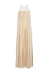 Gabriela Hearst Tacia Fringe Maxi Dress In Ivory Silk