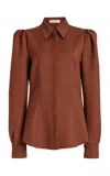 Gabriela Hearst Talbot Wool Shirt In Cognac