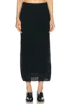 Gabriela Hearst Ribbed-knit Midi Skirt In Black