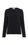 Gabriela Hearst Tansey Textured Cashmere Sweater In Black