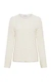 Gabriela Hearst Lawrence Knit Sweater In Ivory Welfat Cashmere In Ivory
