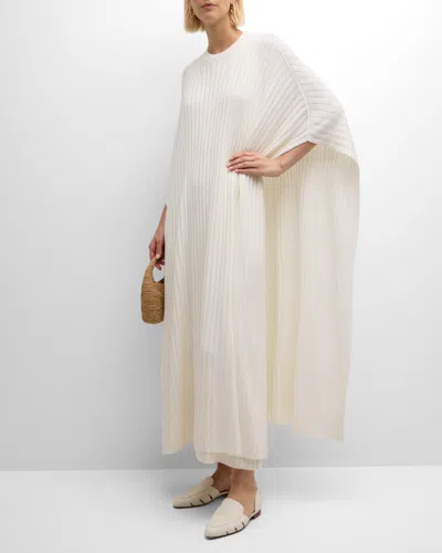 Gabriela Hearst Taos Wool-cashmere Rib Poncho In White