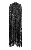 Gabriela Hearst Tarah Lace Silk Cape In Black