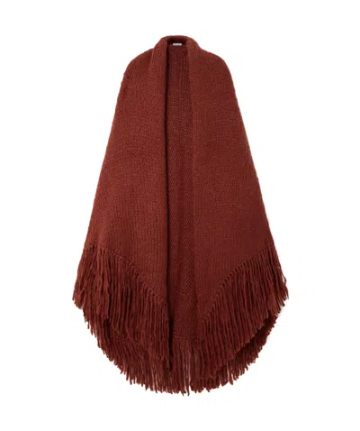 Gabriela Hearst Tassel Shawl In Burgundy