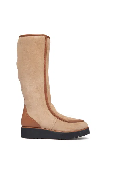 Gabriela Hearst Tayna Flat Boot In Camel Leather