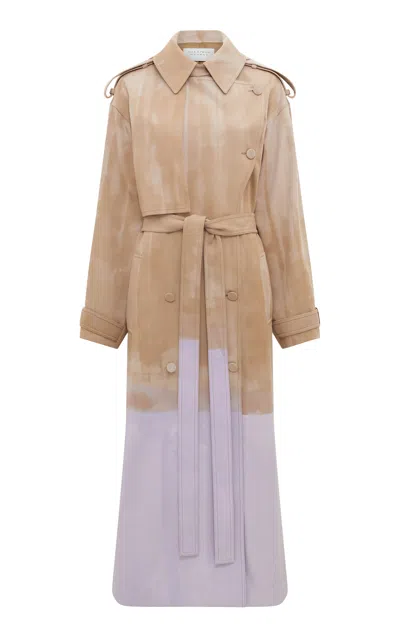 Gabriela Hearst Tellus Cotton Trench Coat In Multi