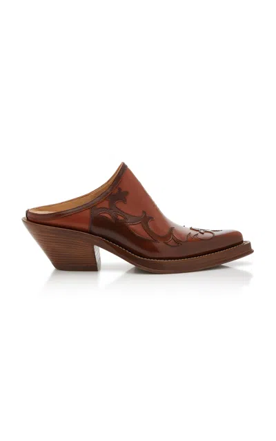 Gabriela Hearst Temperance Leather Mules In Brown