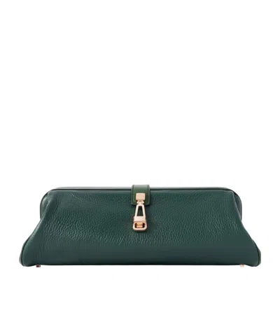 Gabriela Hearst Paola Textured-leather Clutch In Pink