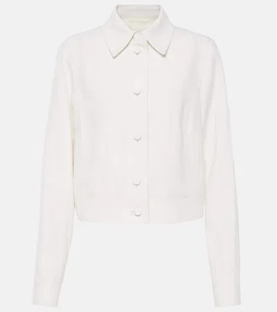 Gabriela Hearst Thereza Cropped Jacket In White