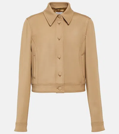 Gabriela Hearst Thereza Cropped Wool Jacket In Beige