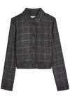 Gabriela Hearst Thereza Plaid Tweed Jacket In Gray