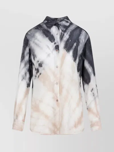 Gabriela Hearst Ferrara Tie-dye Shirt In Beige