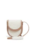 GABRIELA HEARST TINA CROSSBODY BAG IN NUDE NAPPA LEATHER WITH CASHMERE BOUCLE