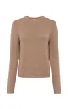 Gabriela Hearst Titus Knit Sweater In Camel Cashmere In Brown