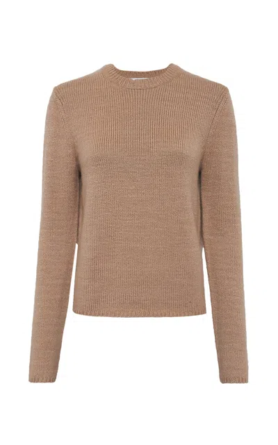 Gabriela Hearst Titus Knit Sweater In Camel Cashmere In Brown
