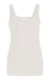 GABRIELA HEARST TOBY KNIT TANK TOP IN IVORY CASHMERE SILK