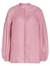 Gabriela Hearst Laetitia Blouse In Rose Quartz