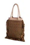 GABRIELA HEARST TOTE BAG IN NUDE NAPPA LEATHER WITH MACRAME