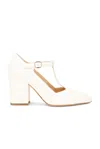 Gabriela Hearst Triana Leather T-strap Pumps In Cream